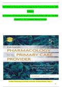 Edmunds' Pharmacology for the Primary Care Provider &lpar;5th Edition&rpar; &ndash; Chapters 1&ndash;73 Complete Test Bank &vert; Verified Questions and Answers