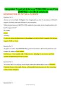 Integrated Physical Sciences WGU C165 Exam Prep 2026&sol;2027 &vert; Verified Solutions