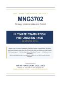 MNG3702 Strategy Implementation and Control Ultimate Exam Pack 2026 &vert; All 8 Lessons Covered &plus;  Past Exam Questions & Answers