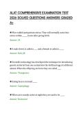 ALAT COMPREHENSIVE EXAMINATION TEST &NewLine;2026 SOLVED QUESTIONS ANSWERS GRADED &NewLine;A&plus;