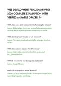 WEB DEVELOPMENT FINAL EXAM PAPER&NewLine;2026 COMPLETE EXAMINATION WITH&NewLine;VERIFIED ANSWERS GRADED A&plus;