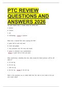 PTC REVIEW QUESTIONS AND ANSWERS 2026