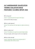ALC MARKSMANSHIP QUALIFICATION &NewLine;TRAINING EVALUATION RANGE &NewLine;PROFICIENCY SCORING REPORT 2026 