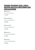 WEIGHT TRAINING TEST 1 FINAL&NewLine;REVIEW 2026 FULL SOLUTIONS AND&NewLine;EXPLANATIONS&NewLine;