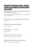 WEIGHT TRAINING TEST 1 STUDY&NewLine;PACK 2026 COMPLETE SOLUTIONS&NewLine;INCLUDED