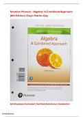 Solution Manual &ndash; Algebra&colon; A Combined Approach &lpar;6th Edition&rpar;Elayn Martin-Gay &vert; Complete Step-by-Step Solutions &vert; Rated A&plus;