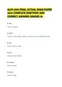 ALHS 1090 FINAL ACTUAL EXAM PAPER &NewLine;2026 COMPLETE QUESTIONS AND &NewLine;CORRECT ANSWERS GRADED A&plus;