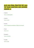 ALHS 1090 FINAL PRACTICE TEST 2026 &NewLine;TEST BANK QUESTIONS AND ANSWERS &NewLine;GRADED A&plus; 