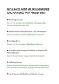 ALPHA KAPPA ALPHA MIP 2026 MEMBERSHIP &NewLine;EDUCATION DRILL PACK ANSWER SHEET