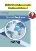 Test Bank for Global Business 5th Edition Questions and Answers &vert; Latest Update 2026 Exam Prep &vert; 100&percnt; Guarantee Pass &vert; By Mike W&period; Peng
