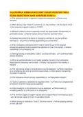 CALIFORNIA AMBULANCE DMV EXAM UPDATED FINAL EXAM QUESTIONS AND ANSWERS SURE