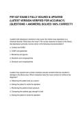&NewLine;PSY 627 EXAM 2 FULLY SOLVED & UPDATED &lpar;LATEST VERSION VERIFIED FOR ACCURACY&rpar; &lpar;QUESTIONS &plus; ANSWERS&rpar; SOLVED 100&percnt; CORRECT&excl;&excl;&NewLine;