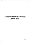 ICAEW ACA Accounting Fundamentals &lpar;AF&rpar; - Summary Notes