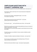 CNPR EXAM QUESTIONS WITH &NewLine;CORRECT ANSWERS 2026 