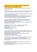 CERTIFIED LACTATION CONSULTANT EXAM SCRIPT QUESTIONS AND ANSWERS SURE A&period;pdf