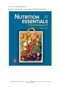 TEST BANK FOR NUTRITION ESSENTIALS&colon; A PERSONAL APPROACH BY WENDY SCHIFF&comma; 3RD EDITION &vert;&vert; ALL CHAPTERS COVERED &vert;&vert; A&plus; MATERIAL &vert;&vert; ISBN&colon; 978-1260571493 &vert;&vert; QUESTIONS AND VERIFIED ANSWERS &vert;&vert; SUCCESS