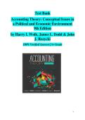 Test Bank&NewLine;Accounting Theory&colon; Conceptual Issues in a Political and Economic Environment 9th Edition&NewLine;by Harry I&period; Wolk&comma; James L&period; Dodd & John&NewLine;J&period; Rozycki&NewLine;100&percnt; Verified Answers&vert; A&plus; Grade&NewLine;