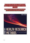 Test Bank For Introduction to Health Research Methods&colon; A Practical Guide 3rd Edition By Kathryn H&period; Jacobsen 9781284197563 Chapter 1-42 Complete Guide &period;&NewLine;
