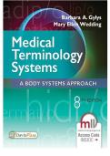 TEST BANK - MEDICAL TERMINOLOGY SYSTEMS- A Body Systems Approach 8TH EDITION BY BARBARA A&period; GYLYS &vert;ISBN-978-0803658677 &vert; CHAPTERS 1-15 &vert; ALL CHAPTERS&NewLine;