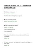 AMBULANCE DRIVER TEST II COMPREHENSIVE &NewLine;STUDY GUIDE 2026 