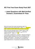 IEC FIRST YEAR EXAM STUDY PACK &vert; LATEST QUESTIONS WITH VERIFIED ANSWERS &vert; COMPLETE FIRST YEAR EXAM PREPARATION GUIDE