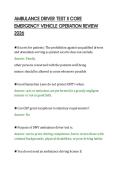 AMBULANCE DRIVER TEST II CORE &NewLine;EMERGENCY VEHICLE OPERATION REVIEW &NewLine;2026 