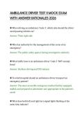AMBULANCE DRIVER TEST II MOCK EXAM &NewLine;WITH ANSWER RATIONALES 2026