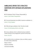 AMBULANCE DRIVER TEST II PRACTICE &NewLine;QUESTIONS WITH DETAILED EXPLANATIONS &NewLine;2026
