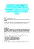 NUR 101&sol; NUR101 Exam 1 &ndash; Health Assessment Review ACTUAL EXAM 2026&sol;2027 &vert; Health Assessment Review &vert; Verified Q&A &vert; Pass Guaranteed - A&plus; Graded