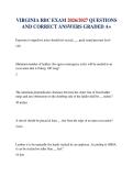 VIRGINIA RBC EXAM 2026&sol;2027 QUESTIONS AND CORRECT ANSWERS GRADED A&plus;