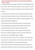 HESI PN NUTRITION PRACTICE EXAM AND CERTIFIED STUDY GUIDE