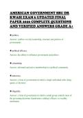 AMERICAN GOVERNMENT SBU DR &NewLine;KWASI EXAM 6 UPDATED FINAL &NewLine;PAPER 2026 COMPLETE QUESTIONS &NewLine;AND VERIFIED ANSWERS GRADE A&plus;