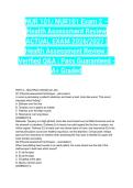 NUR 101&sol; NUR101 Exam 2 &ndash; Health Assessment Review ACTUAL EXAM 2026&sol;2027 &vert; Health Assessment Review &vert; Verified Q&A &vert; Pass Guaranteed - A&plus; Graded
