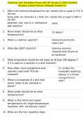 Cleaning and Sanitation Exam with all Correct & 100&percnt; Verified Answers &vert;Latest Version &vert;Already Graded A&plus;
