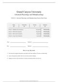 NUR 631 ADVANCED PHYSIOLOGY AND PATHOPHYSIOLOGY PRACTICE MOCK EXAM &vert; QUESTIONS WITH ANSWERS AND RATIONALES &vert; COMPLETE REVIEW GUIDE