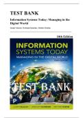 Test Bank &mdash; Information Systems Today&colon; Managing in the Digital World&comma; 10th Edition &lpar;Valacich&comma; Schneider & Hashim&comma; 2026&rpar; &vert; All Chapters 1-10 Covered
