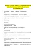 ServSafe Manager Chapter 10&colon; Cleaning and Sanitizing Test with all Correct & 100&percnt; Verified Answers &vert;Guaranteed to Pass