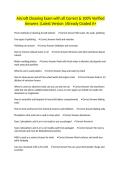 Aircraft Cleaning Exam with all Correct & 100&percnt; Verified Answers &vert;Latest Version &vert;Already Graded A&plus;