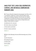 AMLS POST TEST 2 HIGH-YIELD RESPIRATORY&comma; &NewLine;CARDIAC&comma; AND METABOLIC EMERGENCIES &NewLine;SUMMARY 2026