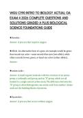 WGU C190 INTRO TO BIOLOGY ACTUAL OA&NewLine;EXAM 4 2026 COMPLETE QUESTIONS AND&NewLine;SOLUTIONS GRADED A PLUS BIOLOGICAL&NewLine;SCIENCE FOUNDATIONS GUIDE&NewLine;