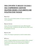 WGU C190 INTRO TO BIOLOGY OA EXAM 4&NewLine;2026 COMPREHENSIVE QUESTIONS&NewLine;SOLUTIONS GRADED A PLUS GENETICS AND&NewLine;EVOLUTION STUDY PACKAGE&NewLine;