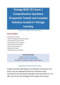 Portage BIOD 351 Exam 1 Comprehensive Questions &lpar;Frequently Tested&rpar; and Complete Solutions Graded A&plus; Portage Learning