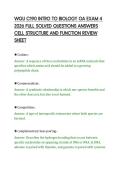 WGU C190 INTRO TO BIOLOGY OA EXAM 4&NewLine;2026 SOLVED QUESTIONS ANSWERS GRADED&NewLine;A PLUS BIOLOGICAL PROCESSES HANDBOOK&NewLine;
