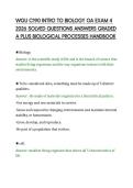 WGU C190 INTRO TO BIOLOGY OA EXAM 4&NewLine;2026 SOLVED QUESTIONS ANSWERS GRADED&NewLine;A PLUS BIOLOGICAL PROCESSES HANDBOOK&NewLine;