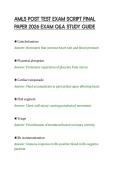 AMLS POST TEST EXAM SCRIPT FINAL &NewLine;PAPER 2026 EXAM Q&A STUDY GUIDE 