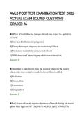 AMLS POST TEST EXAMINATION TEST 2026 &NewLine;ACTUAL EXAM SOLVED QUESTIONS &NewLine;GRADED A&plus;