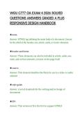 WGU C777 OA EXAM 4 2026 SOLVED&NewLine;QUESTIONS ANSWERS GRADED A PLUS&NewLine;RESPONSIVE DESIGN HANDBOOK&NewLine;