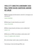 WGU C777 OBJECTIVE ASSESSMENT 2026&NewLine;FINAL PAPER SOLVED QUESTIONS ANSWER&NewLine;KEY APLUS&NewLine;