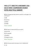 WGU C777 OBJECTIVE ASSESSMENT 2026&NewLine;MOCK PAPER COMPREHENSIVE REVIEW&NewLine;NOTES ANALYTICAL SUMMARY