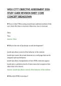 WGU C777 OBJECTIVE ASSESSMENT 2026&NewLine;STUDY GUIDE REVISION SHEET CORE&NewLine;CONCEPT BREAKDOWN
